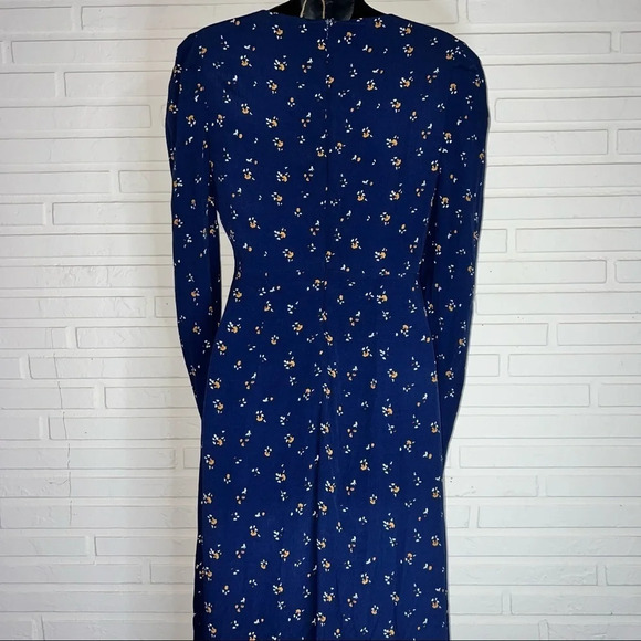 Madison & Berkeley Navy Blue Floral Spring Midi Dress, Women’s Size Small - Picture 7 of 7